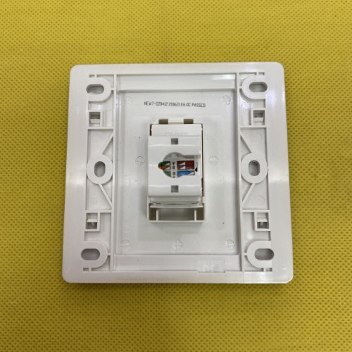 Bộ ổ cắm mạng đơn Cat 6 màu vàng